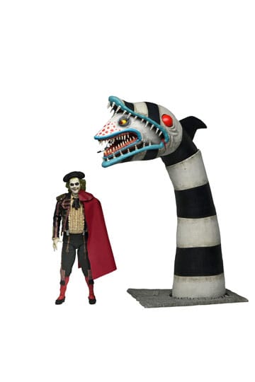 Beetlejuice Beetlejuice actiefiguren, 2 stuks, ultieme "Matador" Beetlejuice en zandworm 18 cm