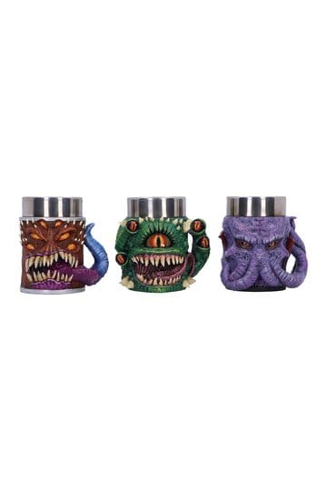 Dungeons & Dragons Set van 3 Mini Tankards Mini Monster 9 cm