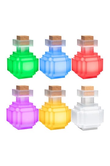 Minecraft replica verlichte drankje fles 16 cm