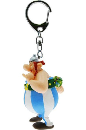 Asterix Keychain Obelix met bloemen 13 cm