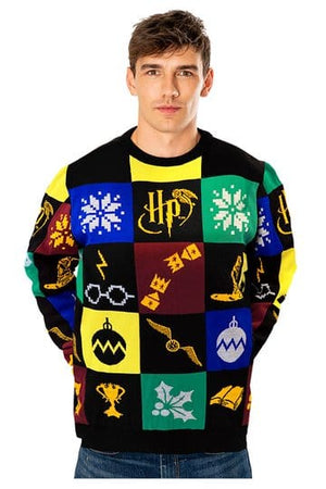 Harry Potter Kersttrui Deluxe Patchwork Gebreid