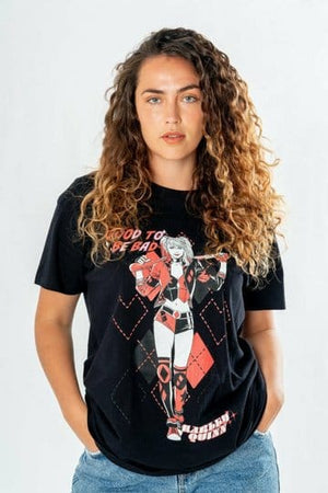 DC Comics T-shirt Harley Quinn moet slecht zijn