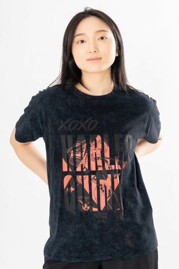 DC Comics T-shirt Harley Quinn Acid Wash Xoxo