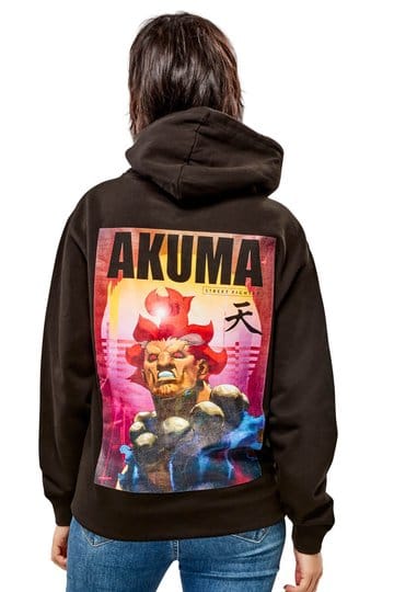 Street Fighter-sweater met capuchon Akuma Reverse