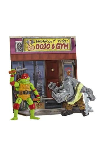 Teenage Mutant Ninja Turtles: Mutant Mayhem Battle Pack Actiefiguren Raphael vs. Rocksteady 11 cm