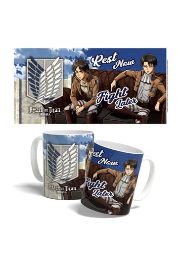 Aanval op titan mug rust nu, vecht later 325 ml