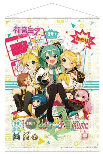 Vocaloid wallscroll hey! Piapro -tekens 50 x 70 cm