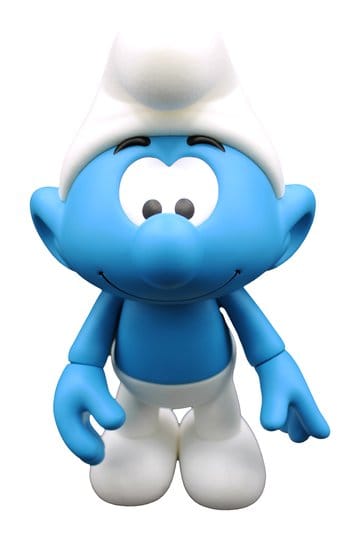 De Smurfen Vinylfiguur Smurf Wit en Blauw - Gevlokt 19 cm