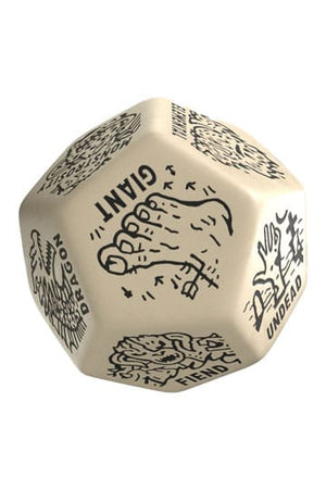 Viridian Jumbo Dice Monster Generator Die D12 Beige