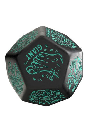 Viridian Jumbo Dice Monster Generator Die D12 Zwart