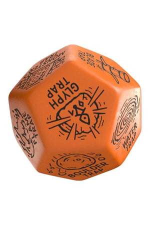 Viridian Jumbo Dice Trap Generator Die D12 Oranje