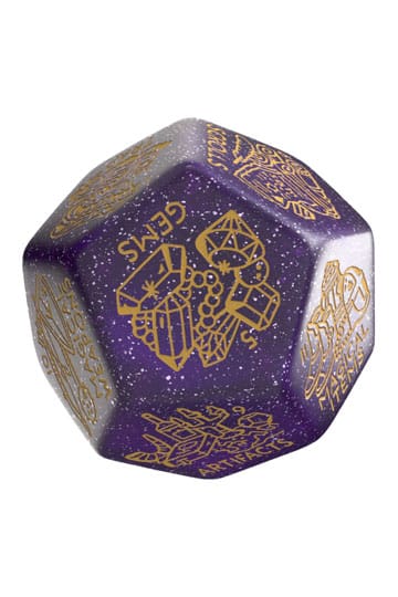 Viridian Jumbo Dice Treasure Generator Die D12 Glinsterend Paars