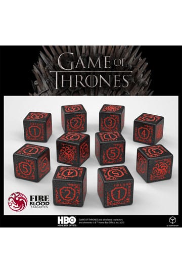 Game of Thrones Dice Set Targaryen 10xd6 (10)