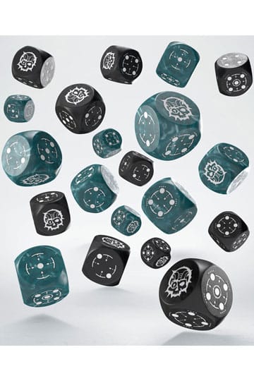 Crosshairs Compact D6 Dice Set Stormy & Black (20)