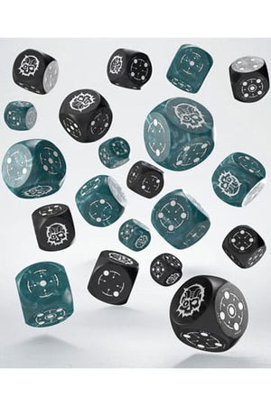 Crosshairs Compact D6 Dice Set Stormy & Black (20)