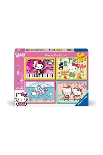 Hello Kitty puzzel 4-pack Laten we gaan, Hello Kitty! (4x100 stuks)
