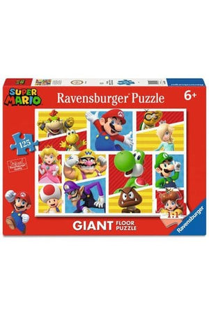 Super Mario gigantische vloerpuzzel Mario's vrienden en vijanden (125 stukjes)