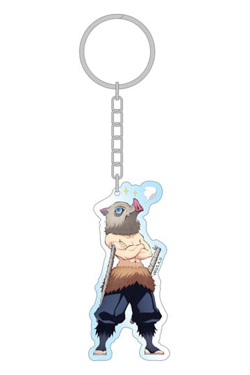Demon Slayer: Kimetsu no Yaiba acryl sleutelhanger Inosuke holografisch 8 cm
