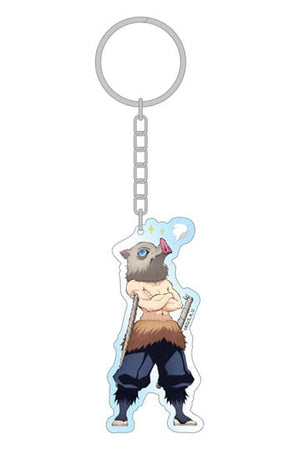 Demon Slayer: Kimetsu no Yaiba acryl sleutelhanger Inosuke holografisch 8 cm