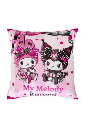 Sanrio Roze Zwart Party Series Kussen Kuromi & My Melody 35 x 35 cm