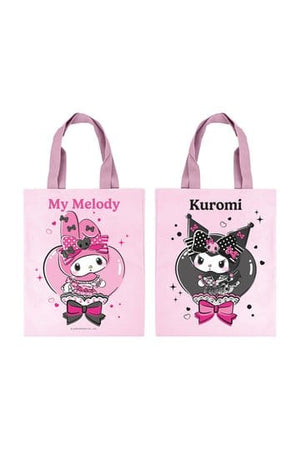 Sanrio Roze Zwarte Partij Serie Tote Bag Mijn Melodie & Kuromi