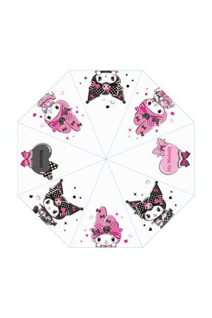 Sanrio Pink Black Party Series Paraplu Kuromi & My Melody Transparant