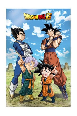 Dragon Ball Super 3D Poster Battle of Gods Goku Vegeta Familie 38 x 58 cm
