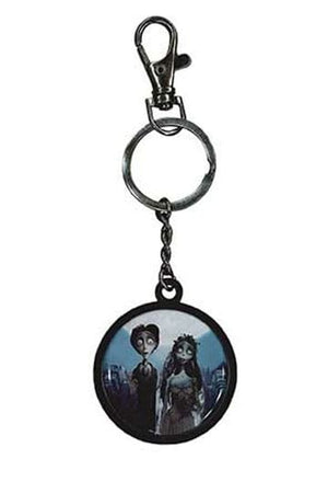 Corpse Bride Metalen sleutelhanger koppel & logo 7 cm