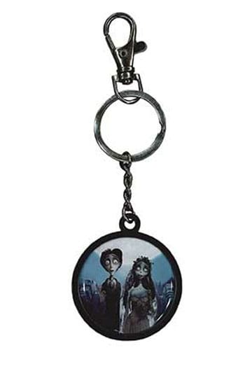 Corpse Bride Metalen sleutelhanger koppel & logo 7 cm