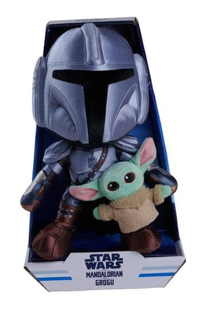 Star Wars Mandalorian Pluche Figuur Mandalorian & Mini Grogu 25 cm