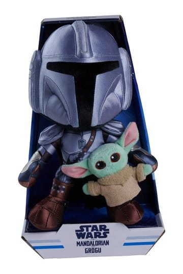 Star Wars Mandalorian Pluche Figuur Mandalorian & Mini Grogu 25 cm