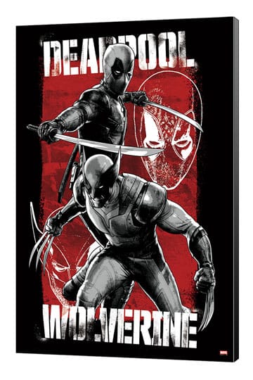 Marvel Houten Wandkunst Deadpool &amp; Wolverine 03 Maximum Effort 35 x 50 cm