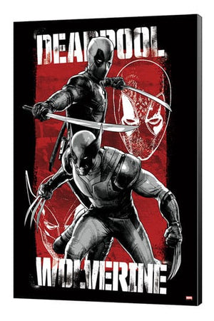 Marvel Houten Wandkunst Deadpool &amp; Wolverine 03 Maximum Effort 35 x 50 cm