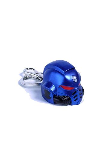 Warhammer 40K metalen sleutelhanger Space Marine Primaris Helmet Ultramarine