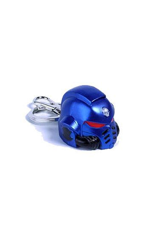 Warhammer 40K metalen sleutelhanger Space Marine Primaris Helmet Ultramarine