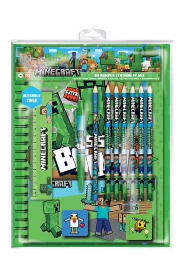 Minecraft 12-delige briefpapierset A4-bumper