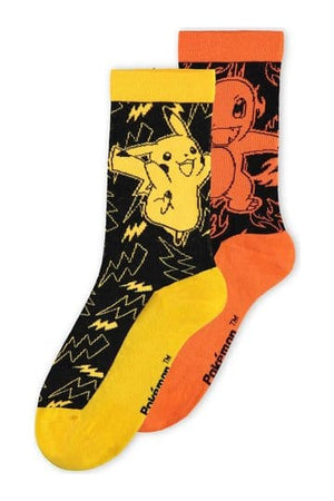 Pokémon-sokken 2-pack Crew 39-42