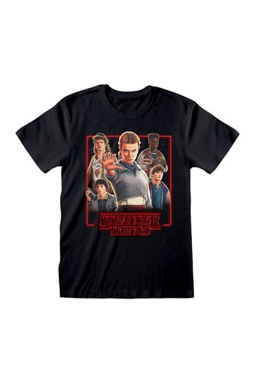Stranger Things T-Shirt-personages in gloeiende doos