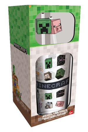 Minecraft glazen beker met rietjes karakters 485 ml