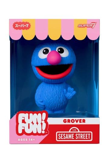 Sesamstraat plezier! Plezier! Zachte vinylfiguur Wave 01 - Grover 18 cm