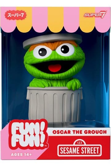 Sesamstraat plezier! Plezier! Zachte vinylfiguur Wave 01 - Oscar de Grouch 18 cm