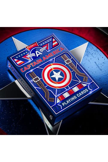 Captain America speelkaarten patriottisch ontwerp