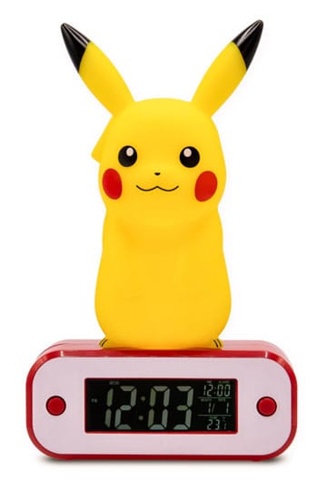 Pokémon -wekker met lichte pikachu 18 cm
