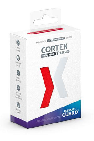 Ultimate Guard Cortex Sheeves Matte Standard Grootte (100) - Rood