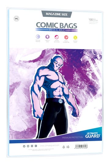 Ultimate Guard Comic Bags Hersluitbaar (100) - Magazine -maat