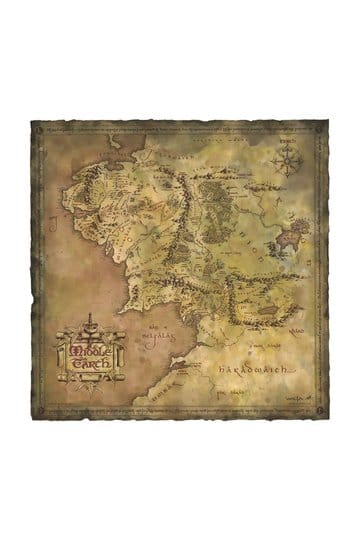 Lord of the Rings Kunstdruk Perkamentkaart van Midden-aarde 59 x 30 cm
