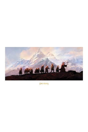 Lord of the Rings Kunstdruk The Fellowship of the Ring: 20e verjaardag 59 x 30 cm