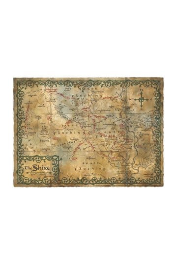 De Hobbit kunstprintkaart van de Shire 74 x 54 cm