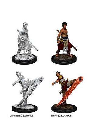 D&amp;D Nolzur's Marvelous Miniatures Onbeschilderde Miniaturen Mannelijke Half-Elf Monnik Case (6)
