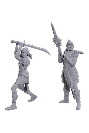 D&D Nolzur's prachtige miniaturen Ongeverfde miniatuur Lae'zel & Shadowheart